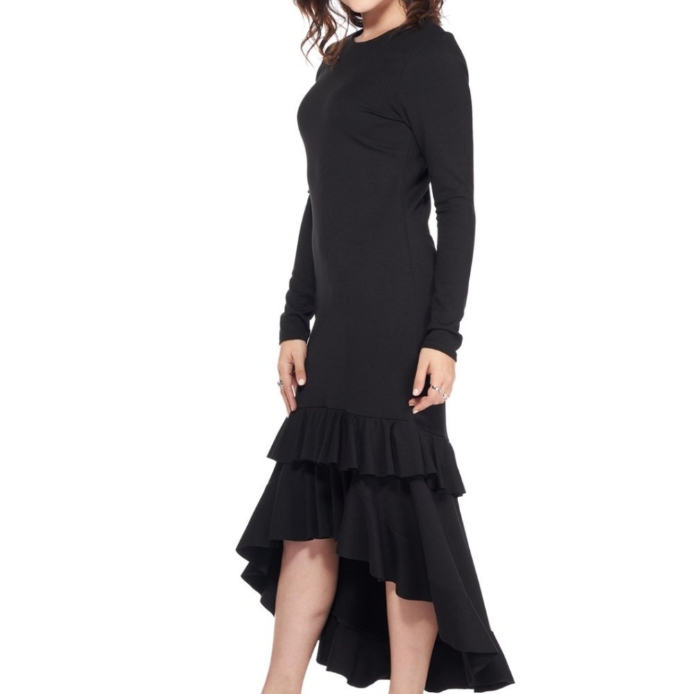 High low black dress